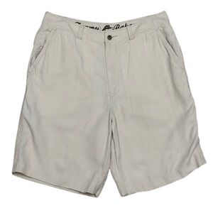Tommy Bahama Relax Linen Silk Blend Casual Tan Mens Shorts 35